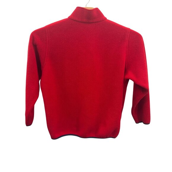 L.L.Bean Womens 1X Red Half-Zip Fleece Pullover Jacket Made In Mexico - Picture 3 of 6
